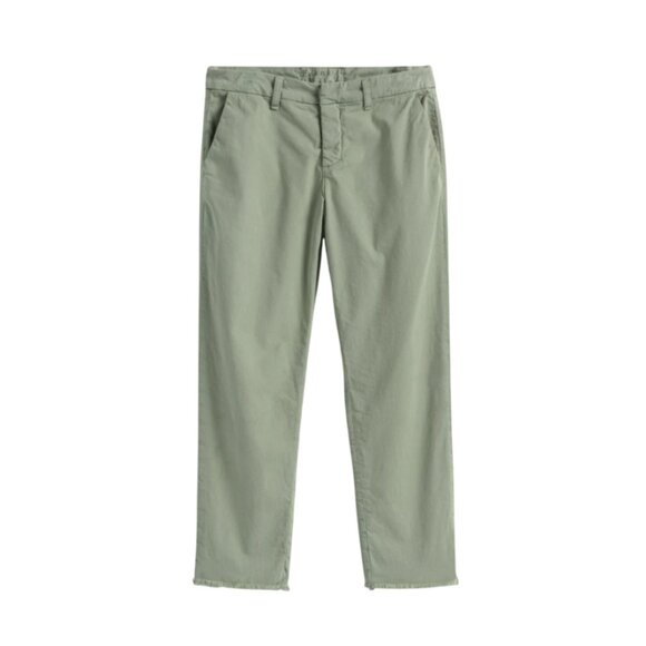 Eileen & Fisher Wicklow Italian Chino Pants Womens 2 Green Sage Cotton Straight - Picture 1 of 13